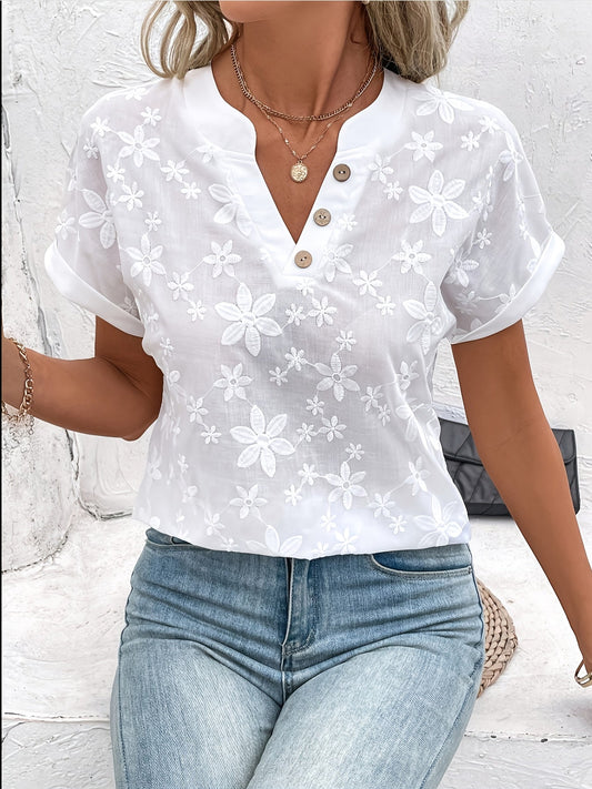 Lilia™ | Blusa Bianca Elegante
