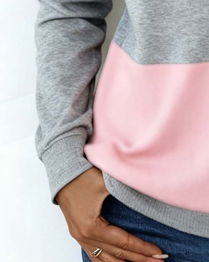 Dorinavelle - Felpa Colorblock con Comoda Zip