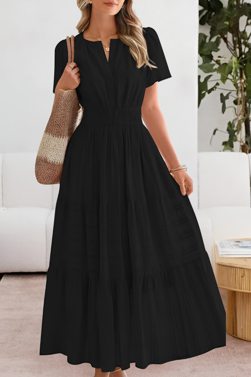 FREYA – MAXI ABITO SOLEGGIATO CON STRATI