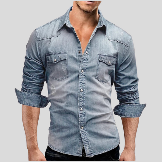 Sem™ | Camicia in Denim Slim Fit per Uomo