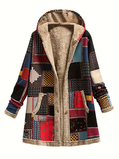 FIONA – GIACCA PATCHWORK CON CAPPUCCIO