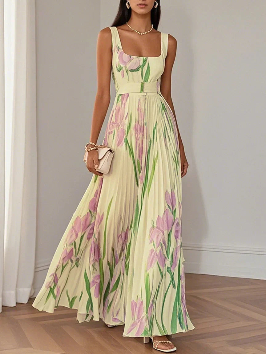 LILA – ELEGANTE MAXIJURK CON FIORI