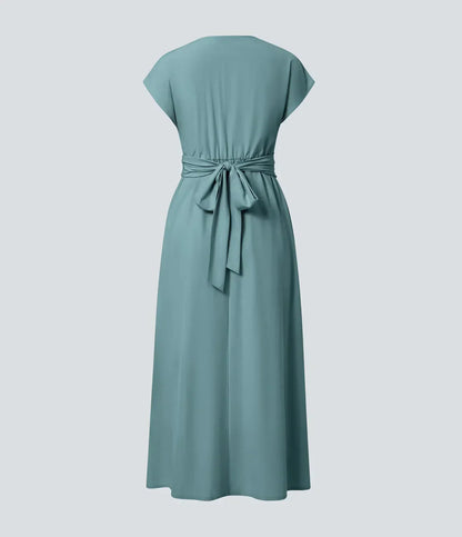 Aimee™ | Maxi abito con vita plissettata
