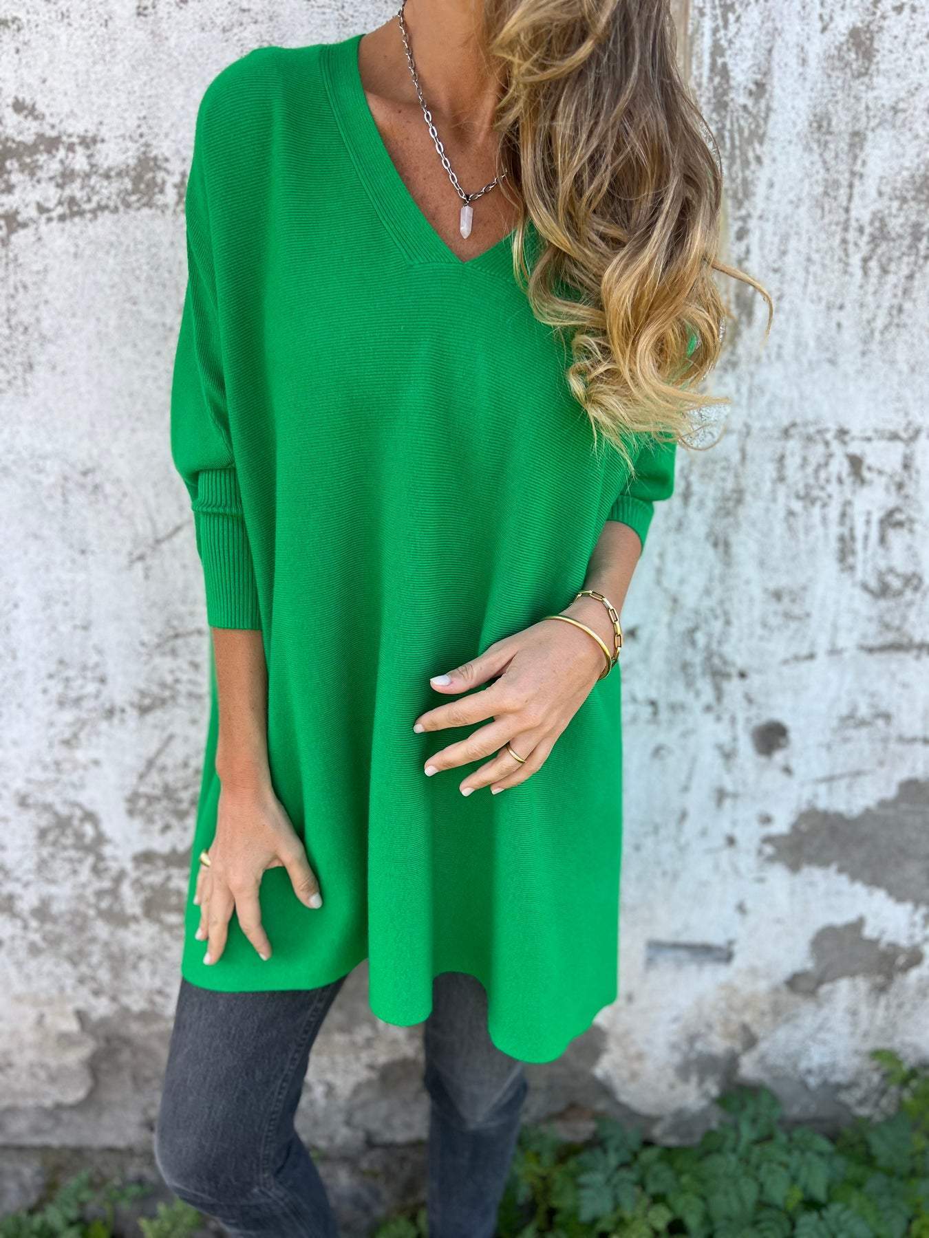 Kyra™ | Maglione Comodo in Maglia con Scollatura a V e Maniche Lunghe