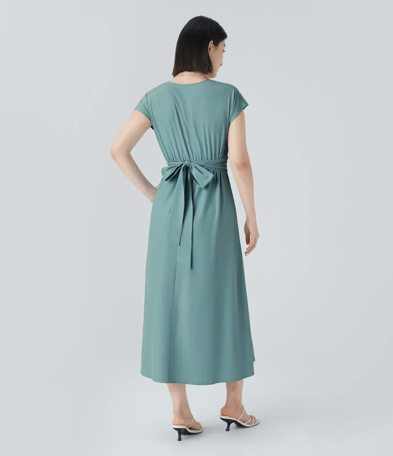 Aimee™ | Maxi abito con vita plissettata