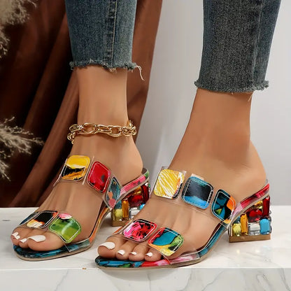 LYMBER – SANDALI CON TACCO A BLOCCO COLORATI