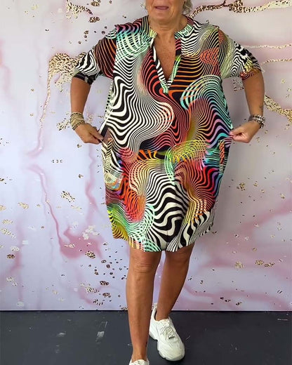 Abigail™ | Vestito colorato con scollatura a V
