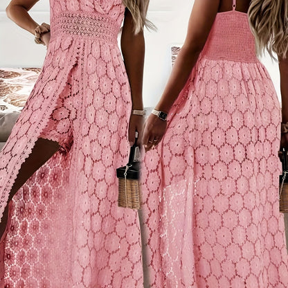Lisanne™ | Abito Maxi in Pizzo con Dettagli Raffinati