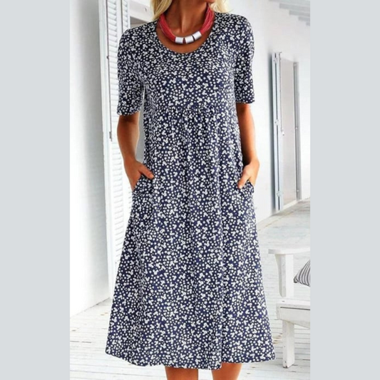 Jasmijn™ | Abito midi elegante con stampa floreale