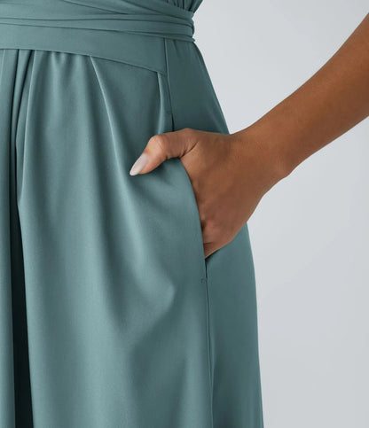 Aimee™ | Maxi abito con vita plissettata