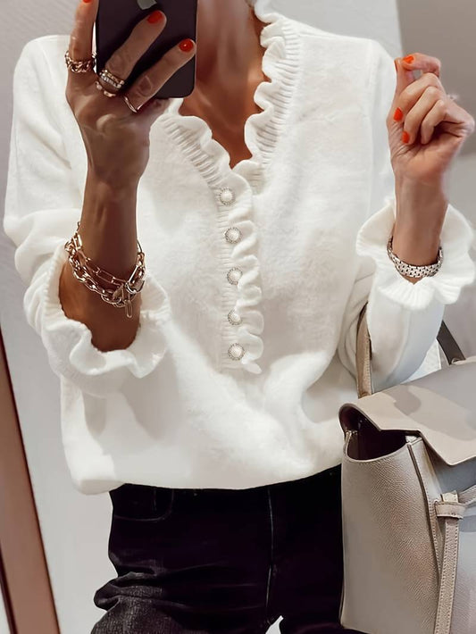 Stefanie™ | Blusa annodata con volant