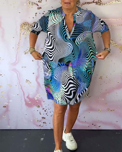 Abigail™ | Vestito colorato con scollatura a V