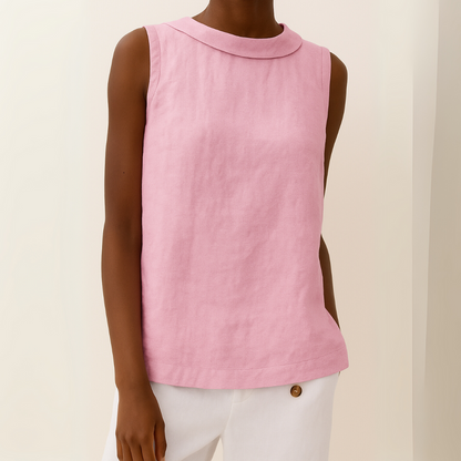 Aya™ | Blusa Senza Maniche con Collo Alto