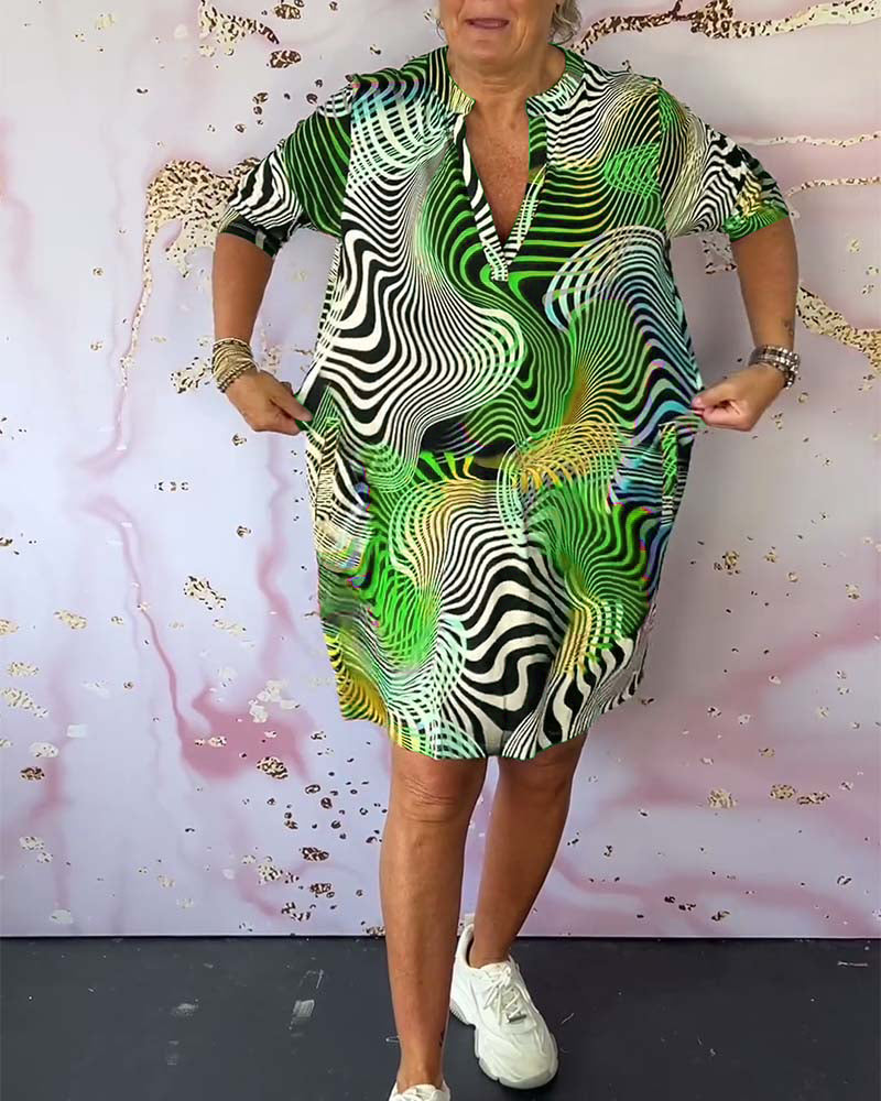 Abigail™ | Vestito colorato con scollatura a V