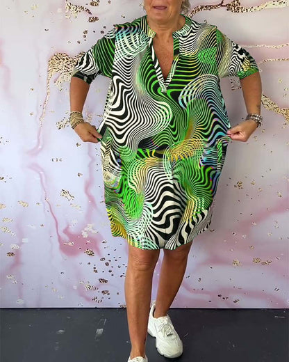Abigail™ | Vestito colorato con scollatura a V