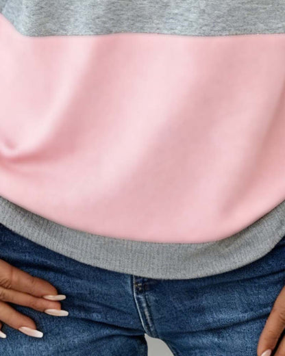 Dorinavelle - Felpa Colorblock con Comoda Zip