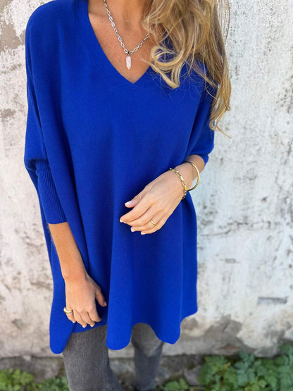 Kyra™ | Maglione Comodo in Maglia con Scollatura a V e Maniche Lunghe