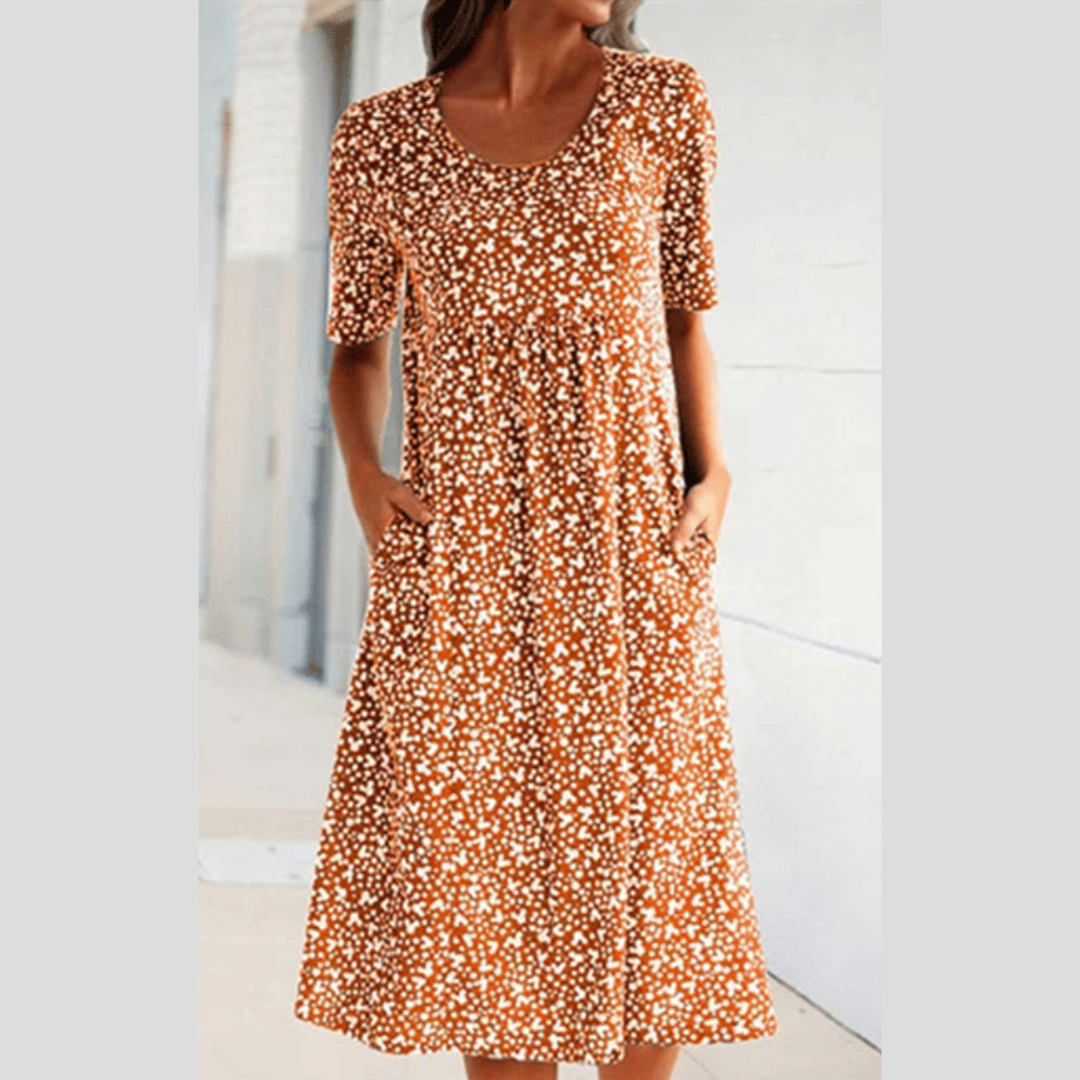 Jasmijn™ | Abito midi elegante con stampa floreale