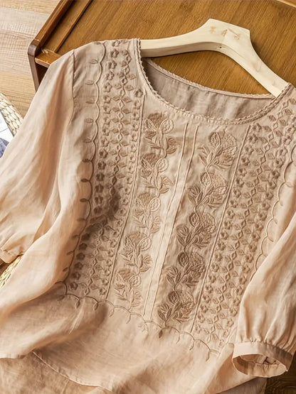 NATALIE – ELEGANZA SENZA TEMPO BLUSA RICAMATA