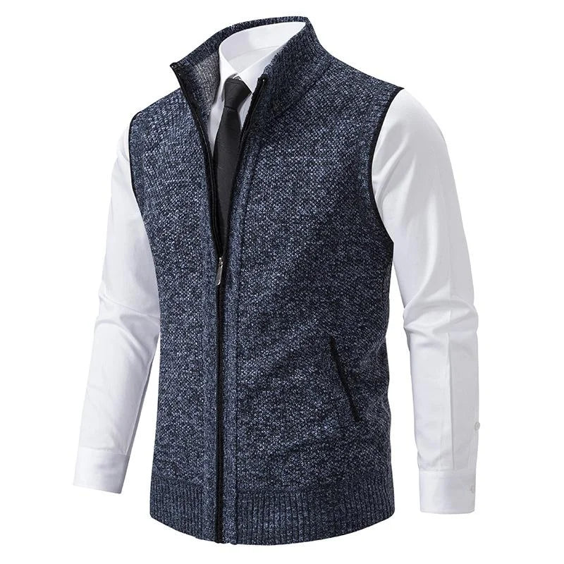 Bremer™ | Gilet in fleece lavorato a maglia senza maniche