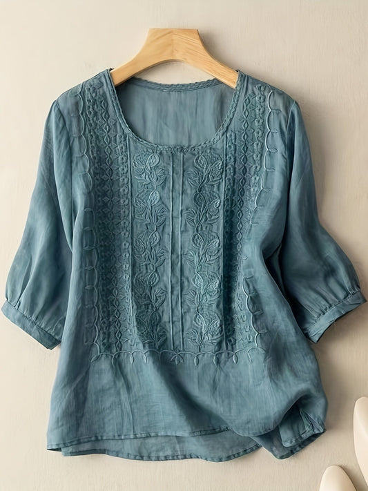 NATALIE – ELEGANZA SENZA TEMPO BLUSA RICAMATA
