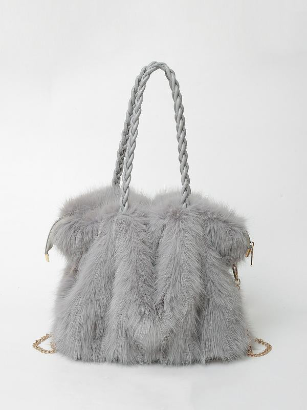 KAREN – BORSA A SPALLA IN PELUCHE LUSSUOSO