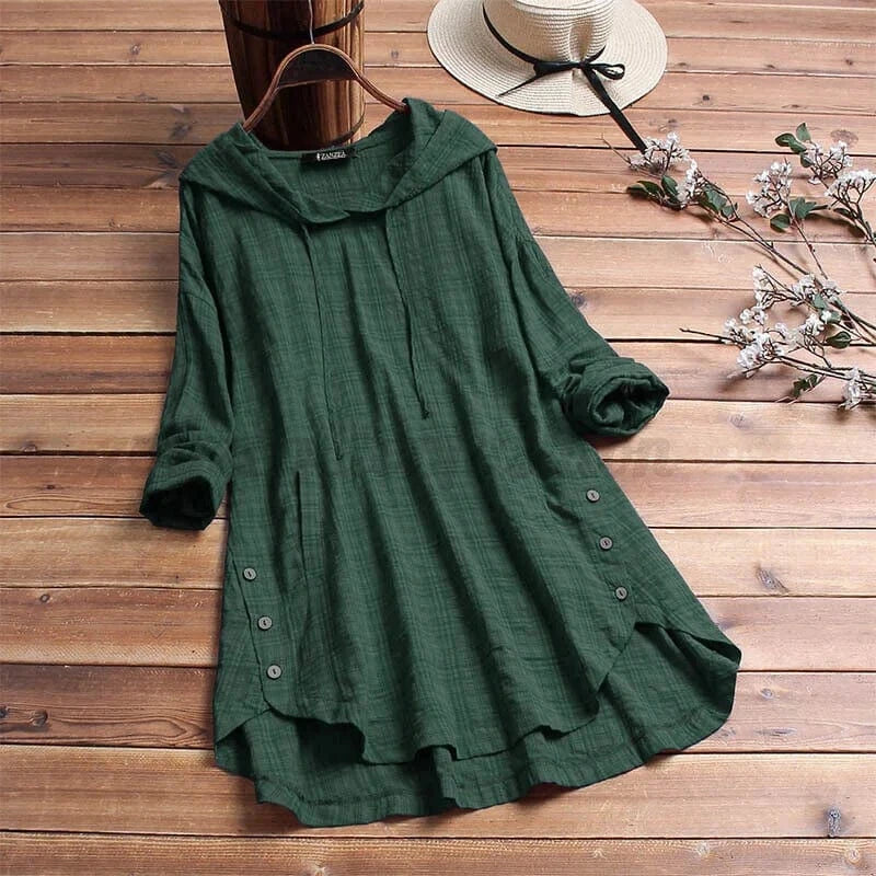 ELISA – TUNICA BOHO CON CAPPUCCIO