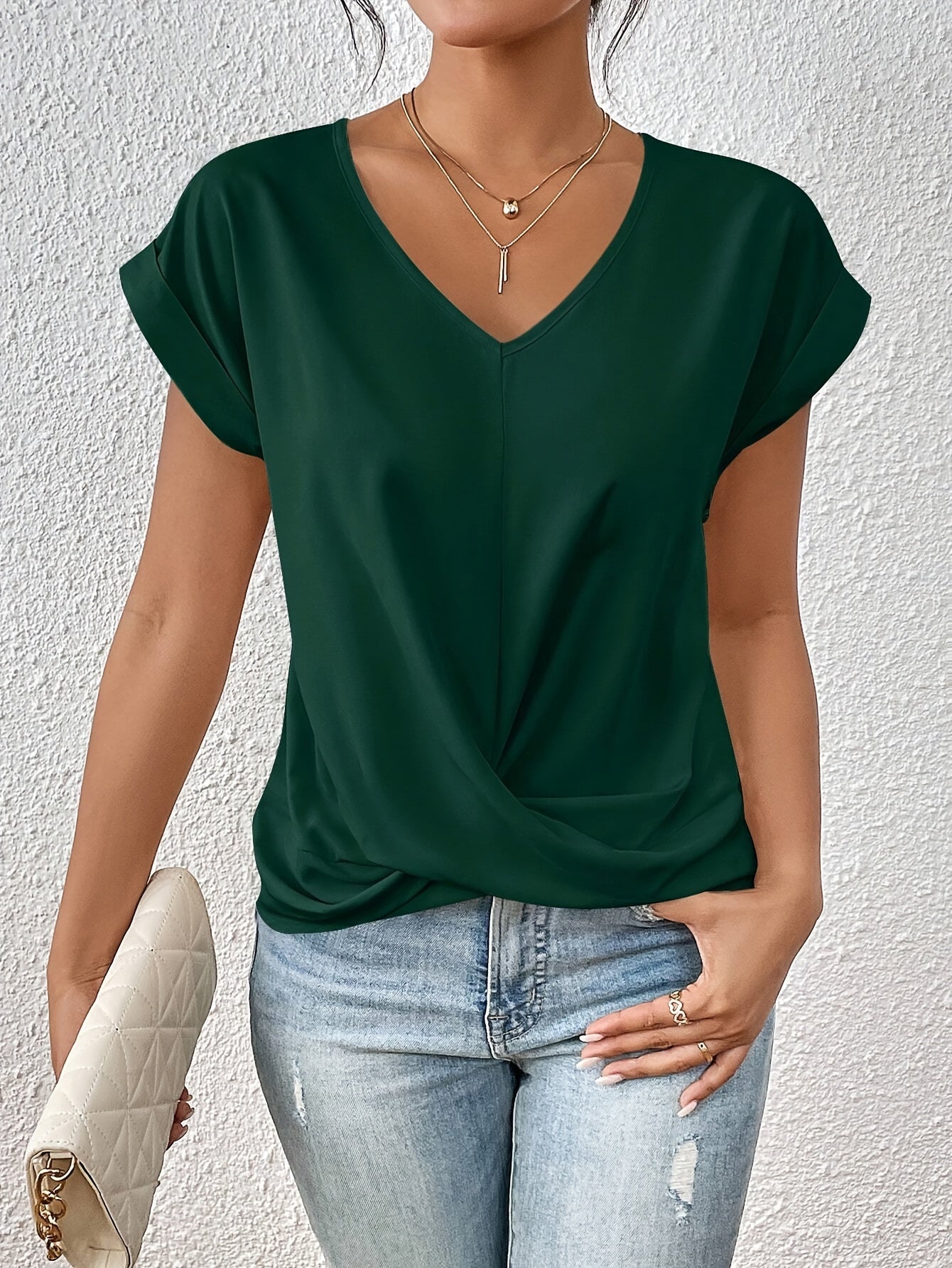Odette™ | T-shirt casual con scollatura