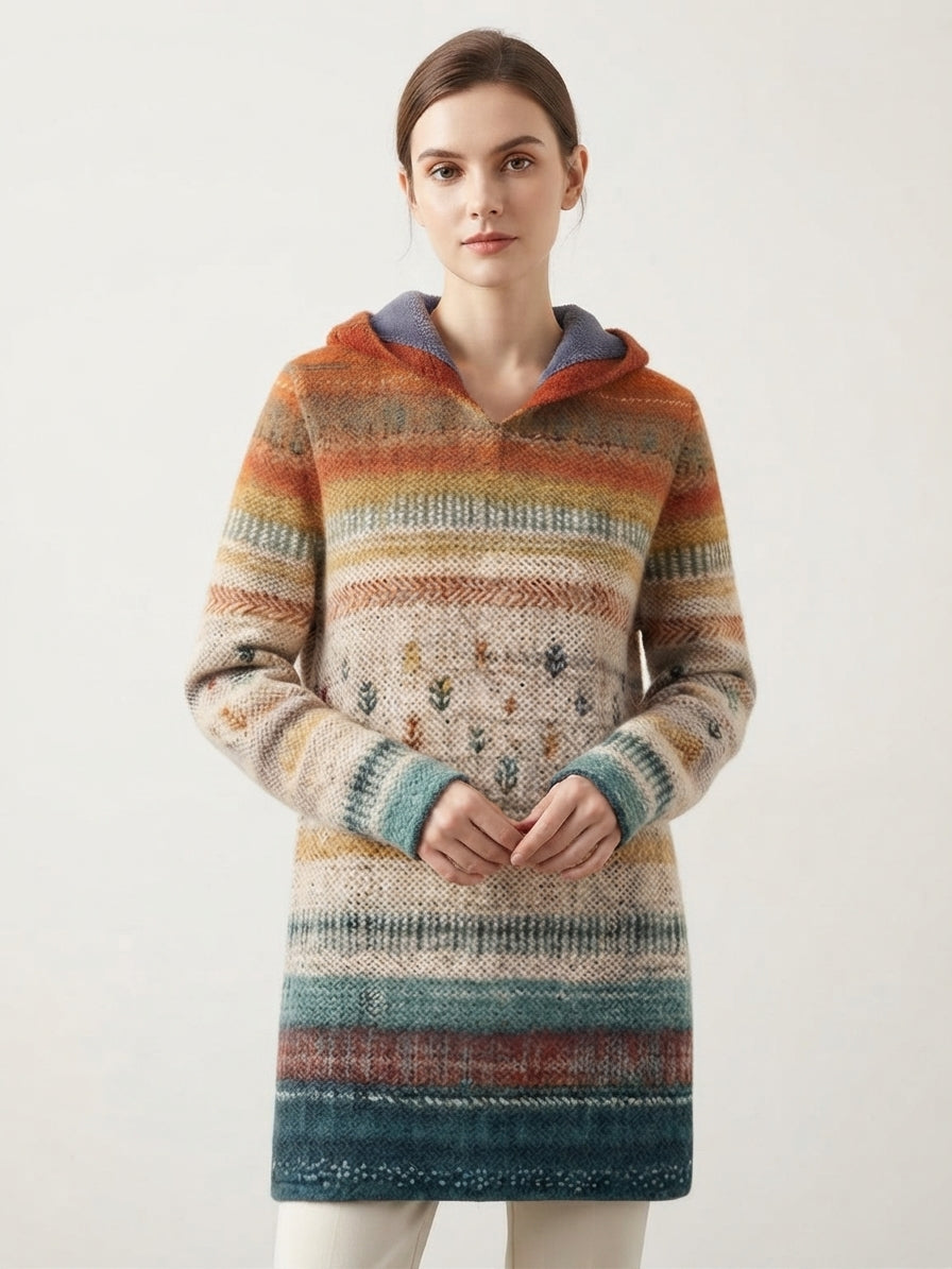 GILET ARTISTICO MARRONE DA DONNA