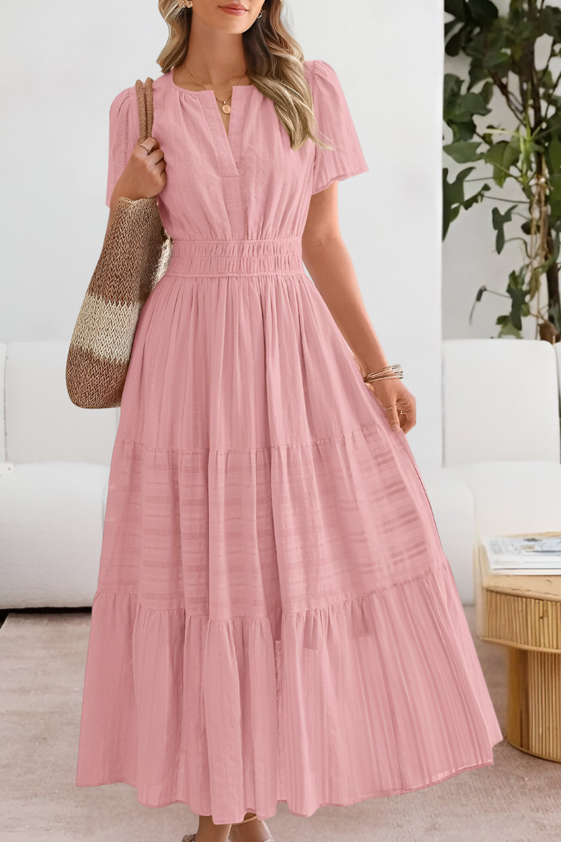 FREYA – MAXI ABITO SOLEGGIATO CON STRATI