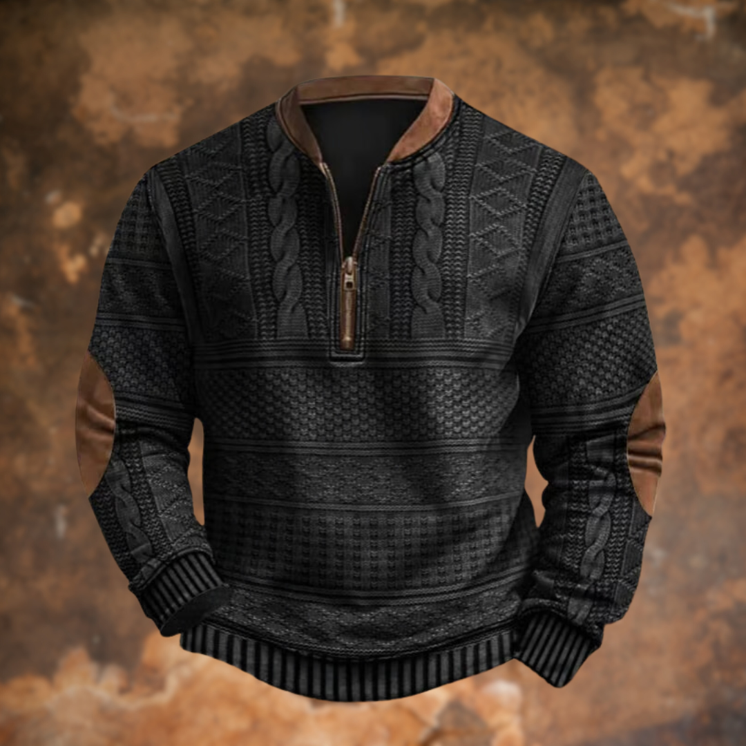 Kevin / Maglione lavorato a maglia con zip
