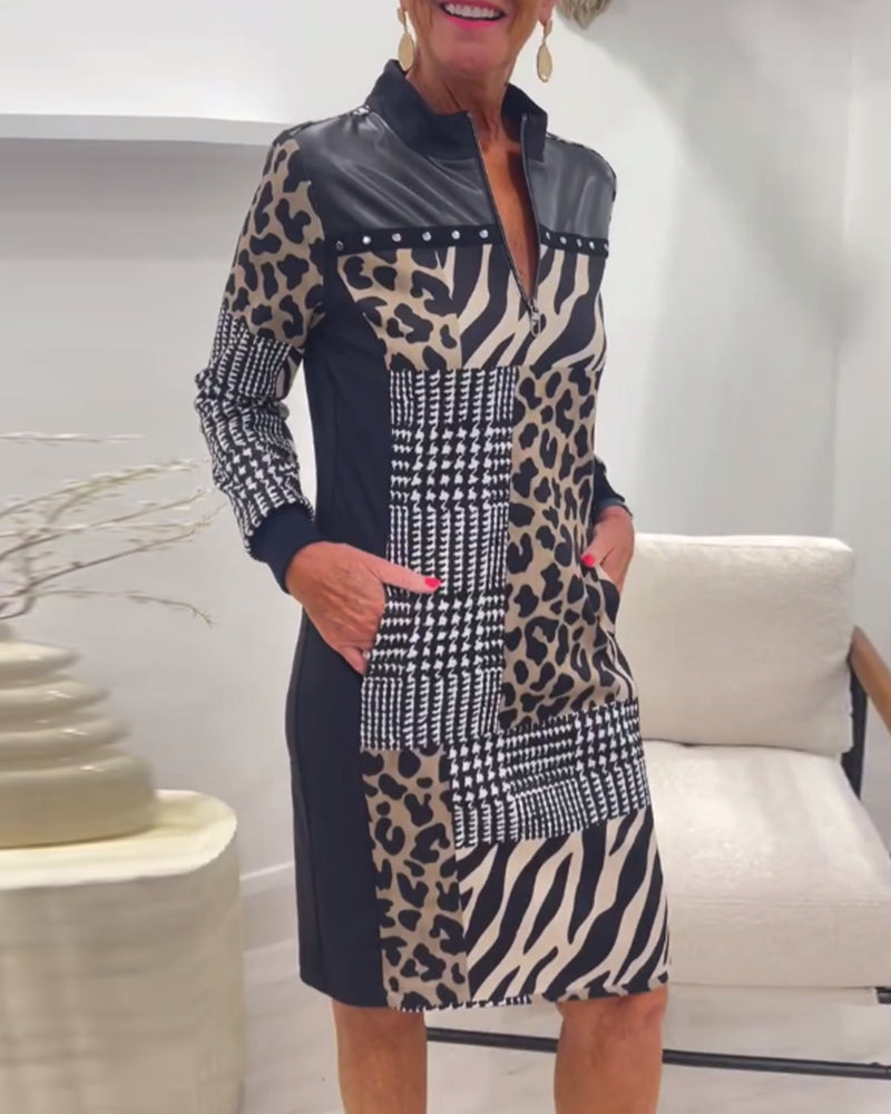 Thalivella - Abito Patchwork Chic con una Forte Personalità