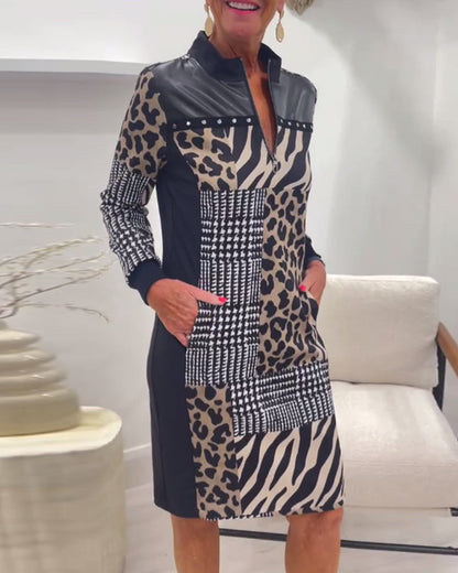 Thalivella - Abito Patchwork Chic con una Forte Personalità