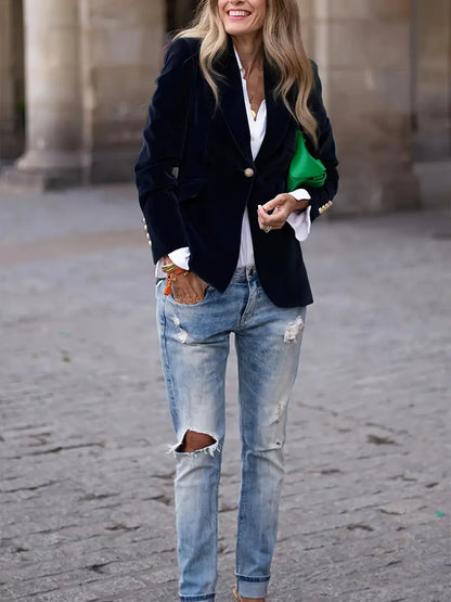 Keet™ | Elegante Blazer in Velluto