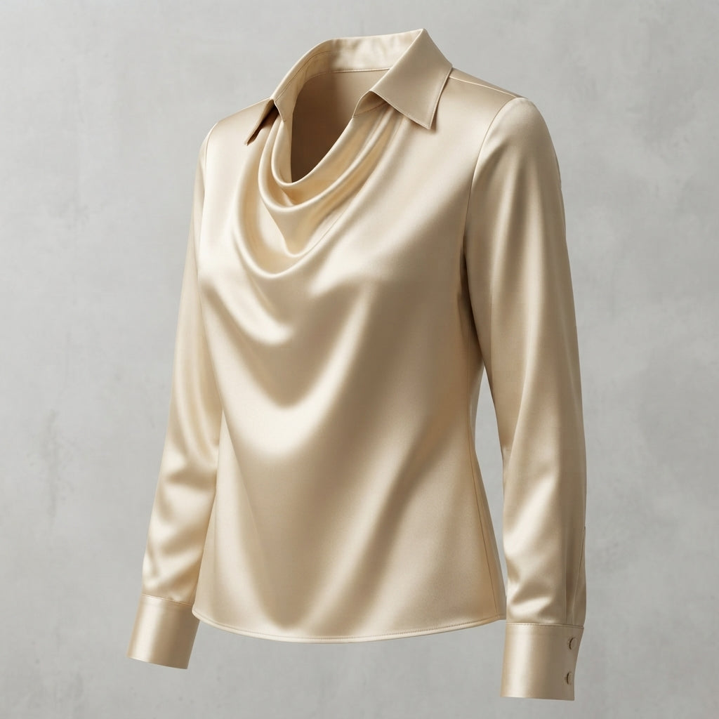 BLUSA SCOLLO DRAPPEGGIATO DA DONNA
