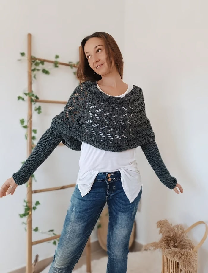 ROSA – ELEGANTE SHRUG IN MAGLIA