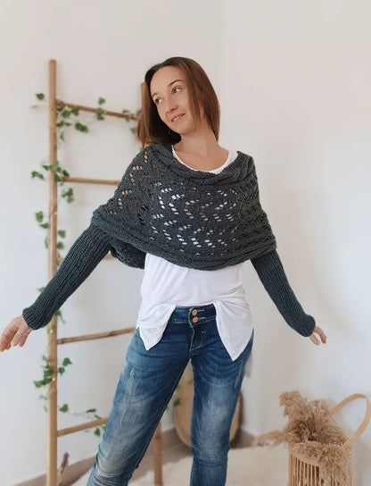 ROSA – ELEGANTE SHRUG IN MAGLIA