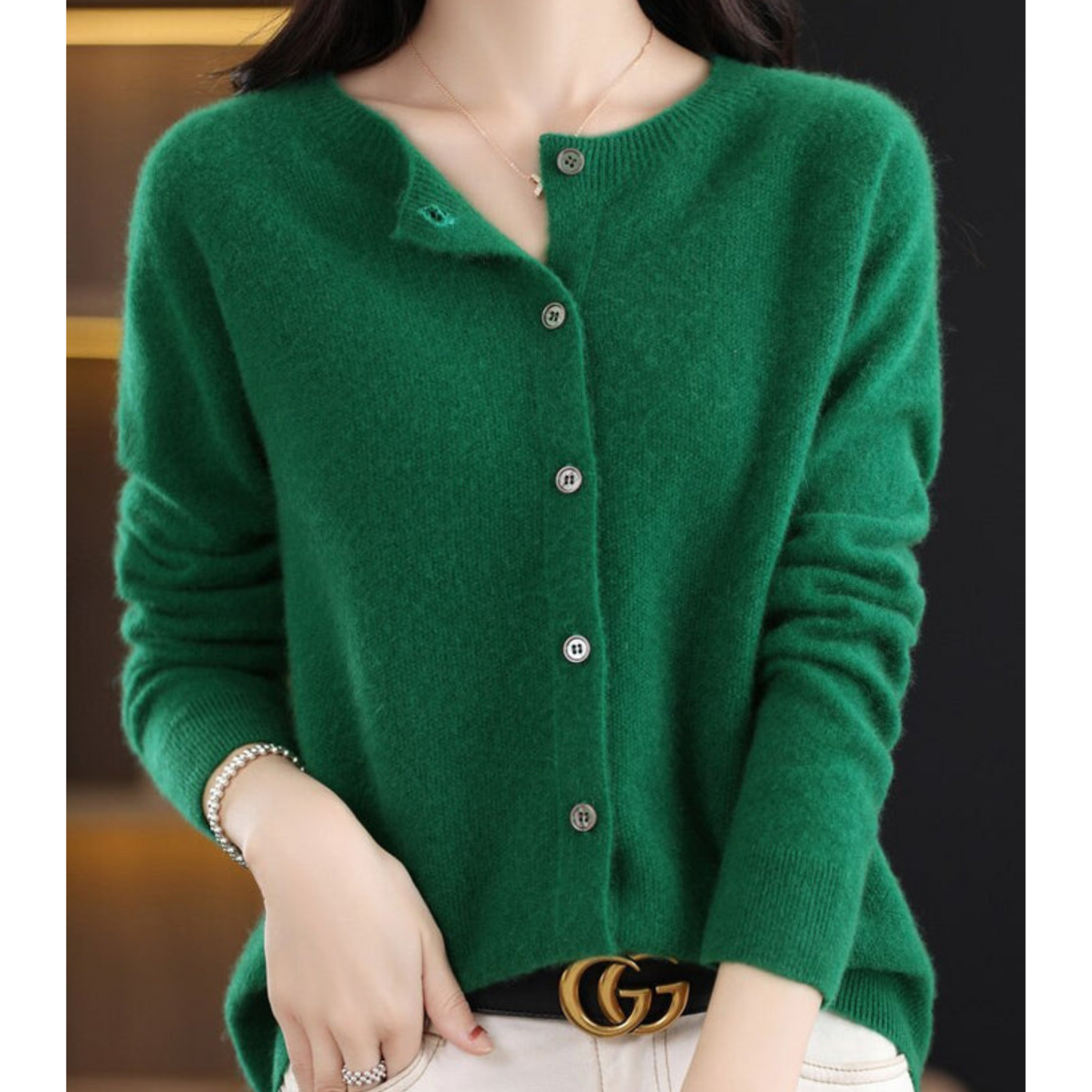 DIANE – CARDIGAN CON COLLO ROTONDO CONFORTEVOLE