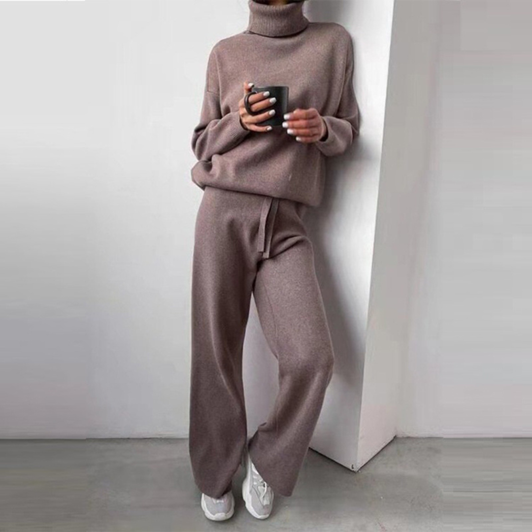 Yara™ | Set di 2 pezzi, maglione con colletto e pantaloni lunghi