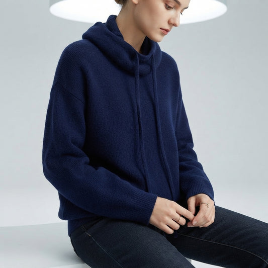 MAGLIONE CON CAPPUCCIO DA DONNA