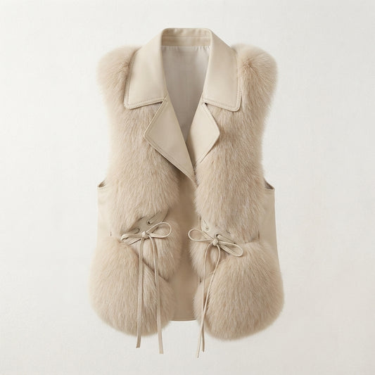 GILET IN PELLICCIA SINTETICA DA DONNA