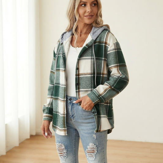 GIACCA CAMICIA A QUADRI DA DONNA
