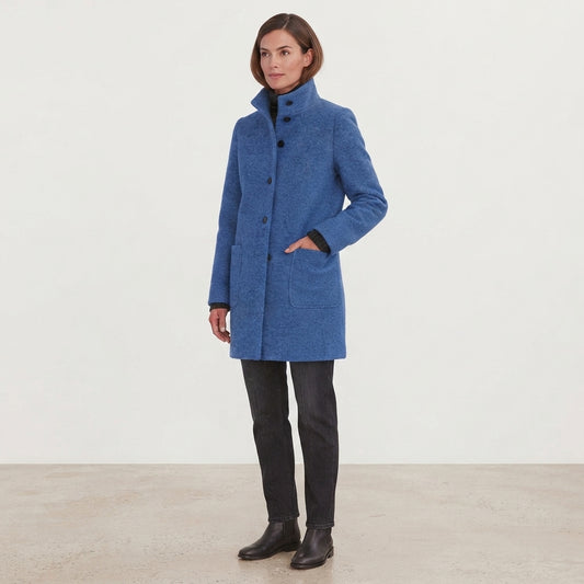 CAPPOTTO CLASSICO CON BOTTONI DA DONNA