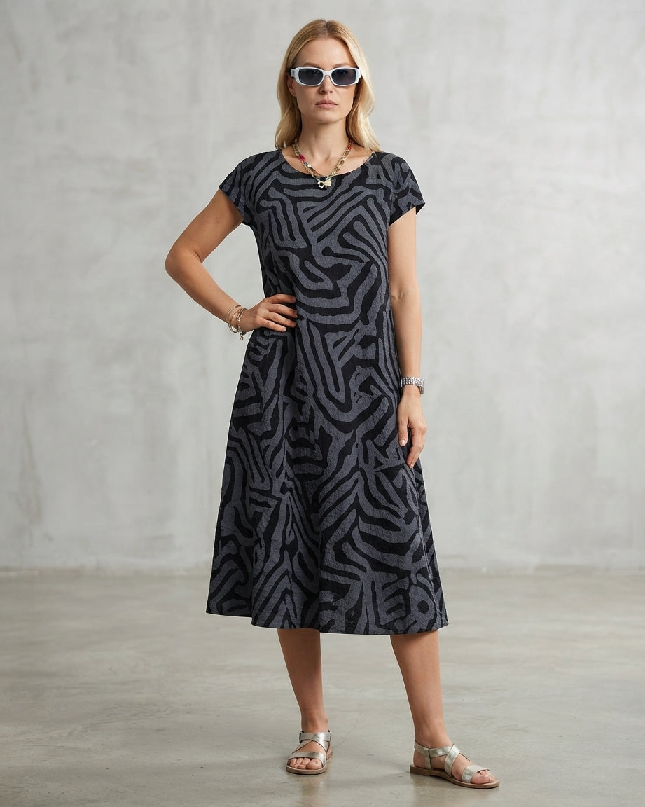 ABITO ESTIVO STAMPA ZEBRA DA DONNA