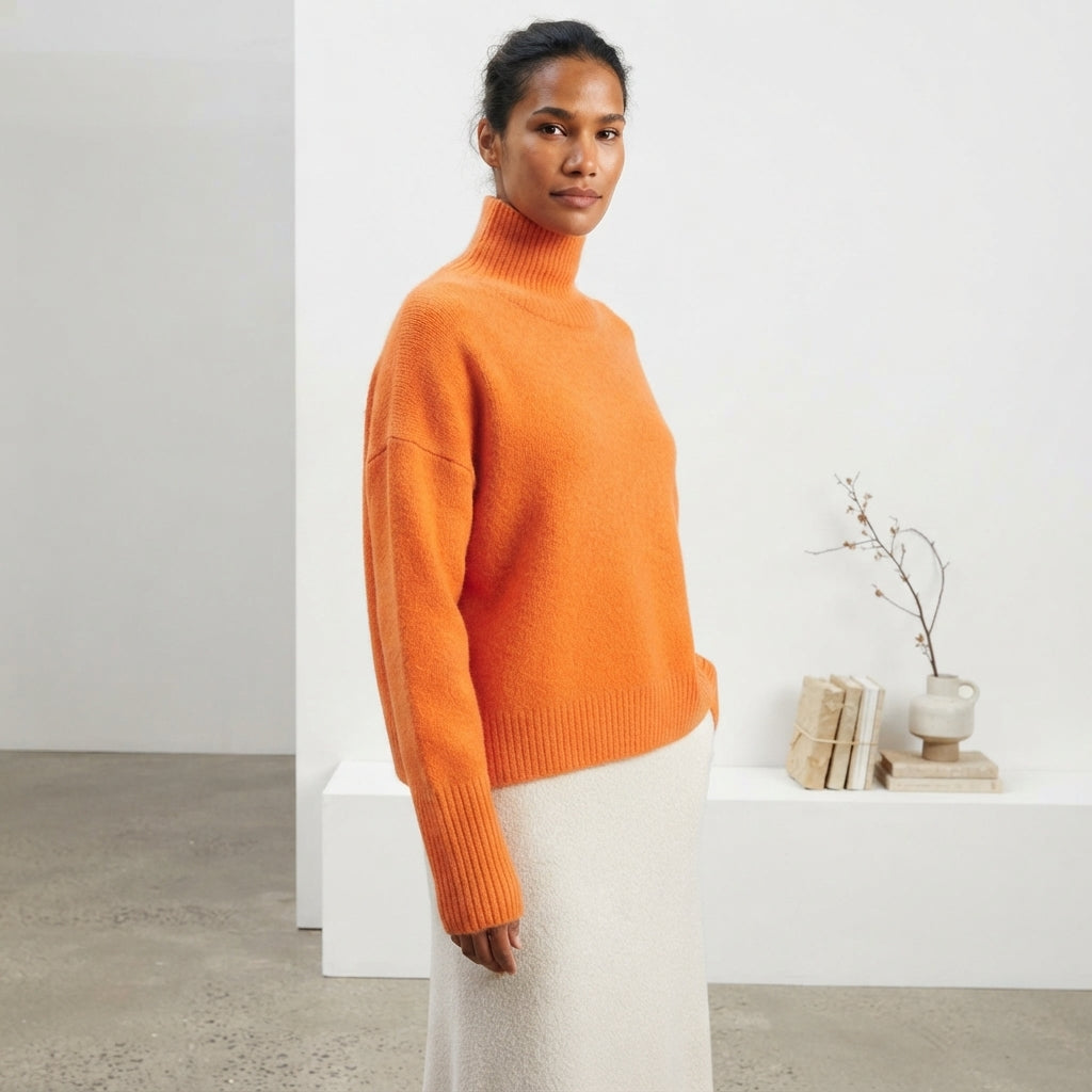 MAGLIONE COLLO ALTO DA DONNA