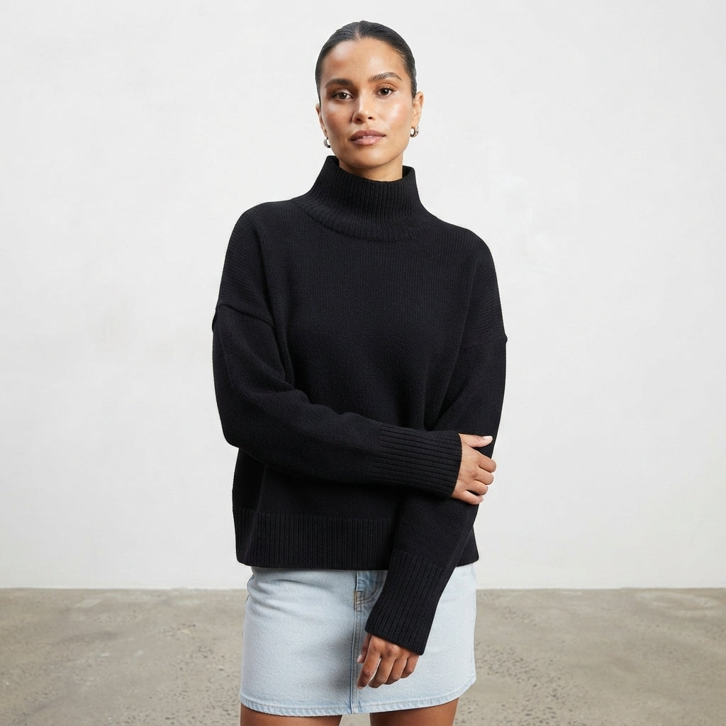 MAGLIONE COLLO ALTO DA DONNA