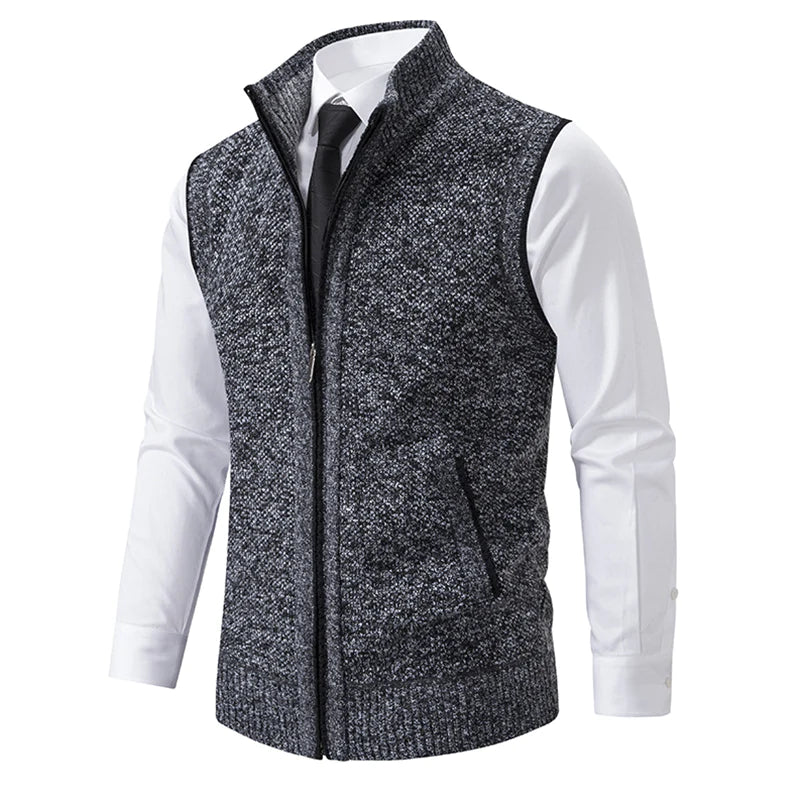 Bremer™ | Gilet in fleece lavorato a maglia senza maniche