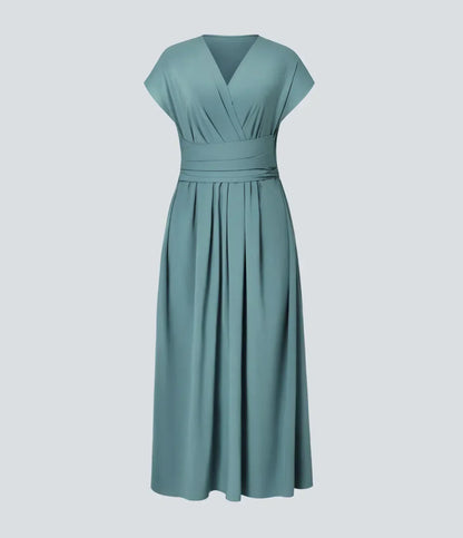 Aimee™ | Maxi abito con vita plissettata