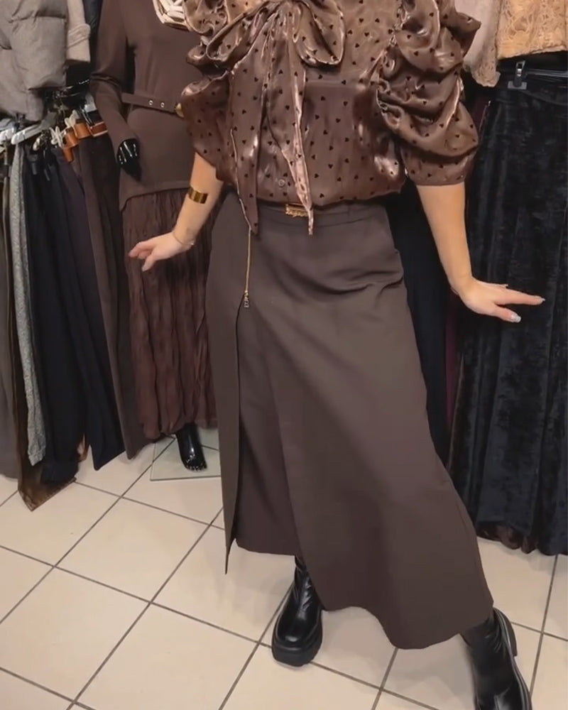 Oravelline - Pantaloni Eleganti con Zip Moderna