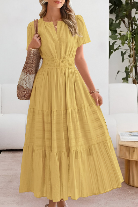 FREYA – MAXI ABITO SOLEGGIATO CON STRATI